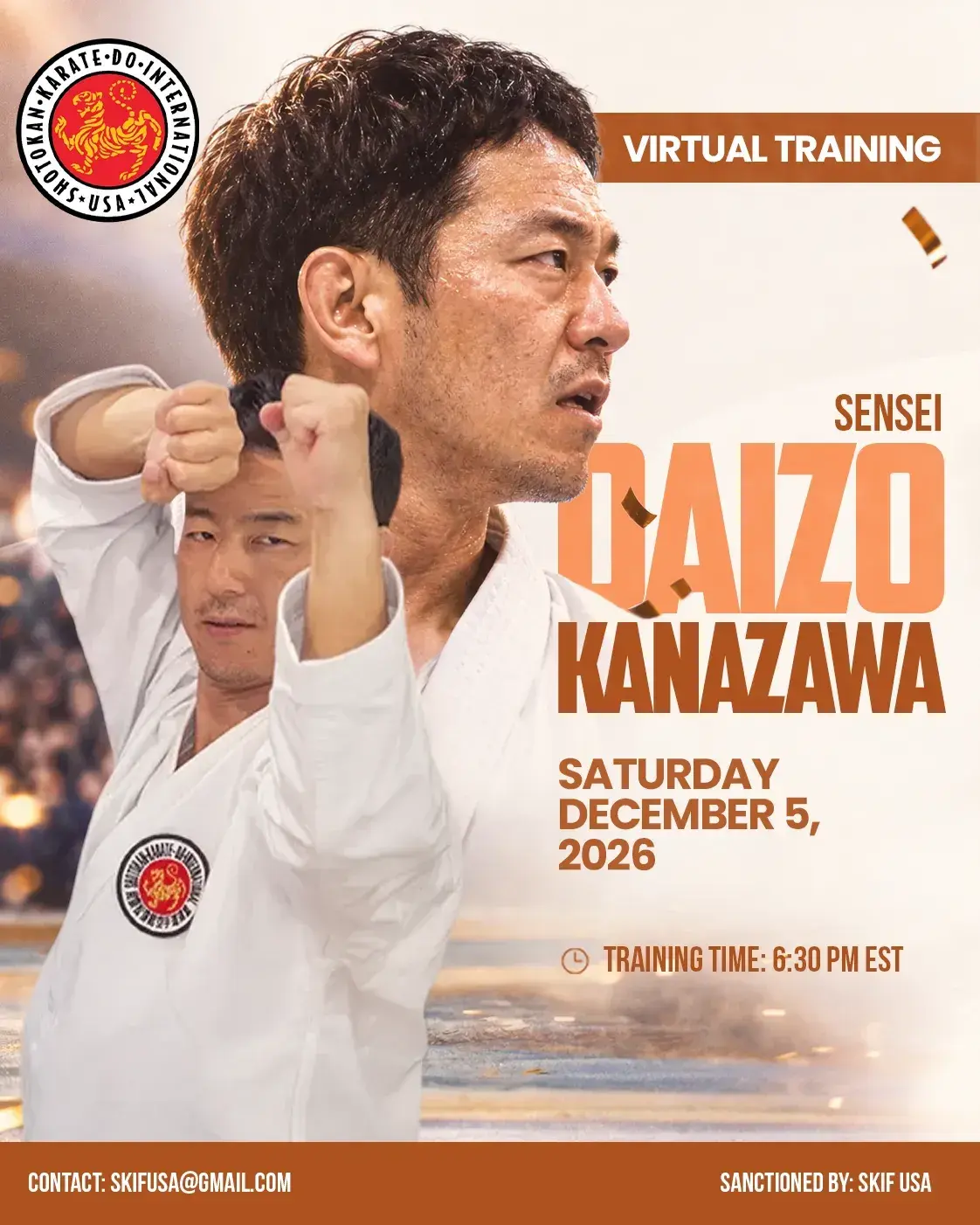 SKIF-USA Live Virtual Training with Daizo Kanazawa Sensei